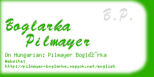 boglarka pilmayer business card